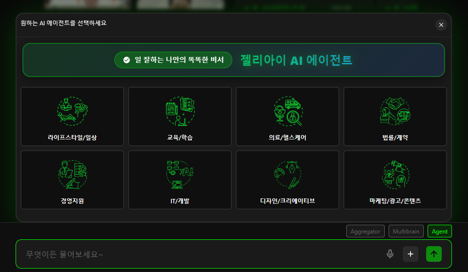 ZeliAi AI Agents — actual screen